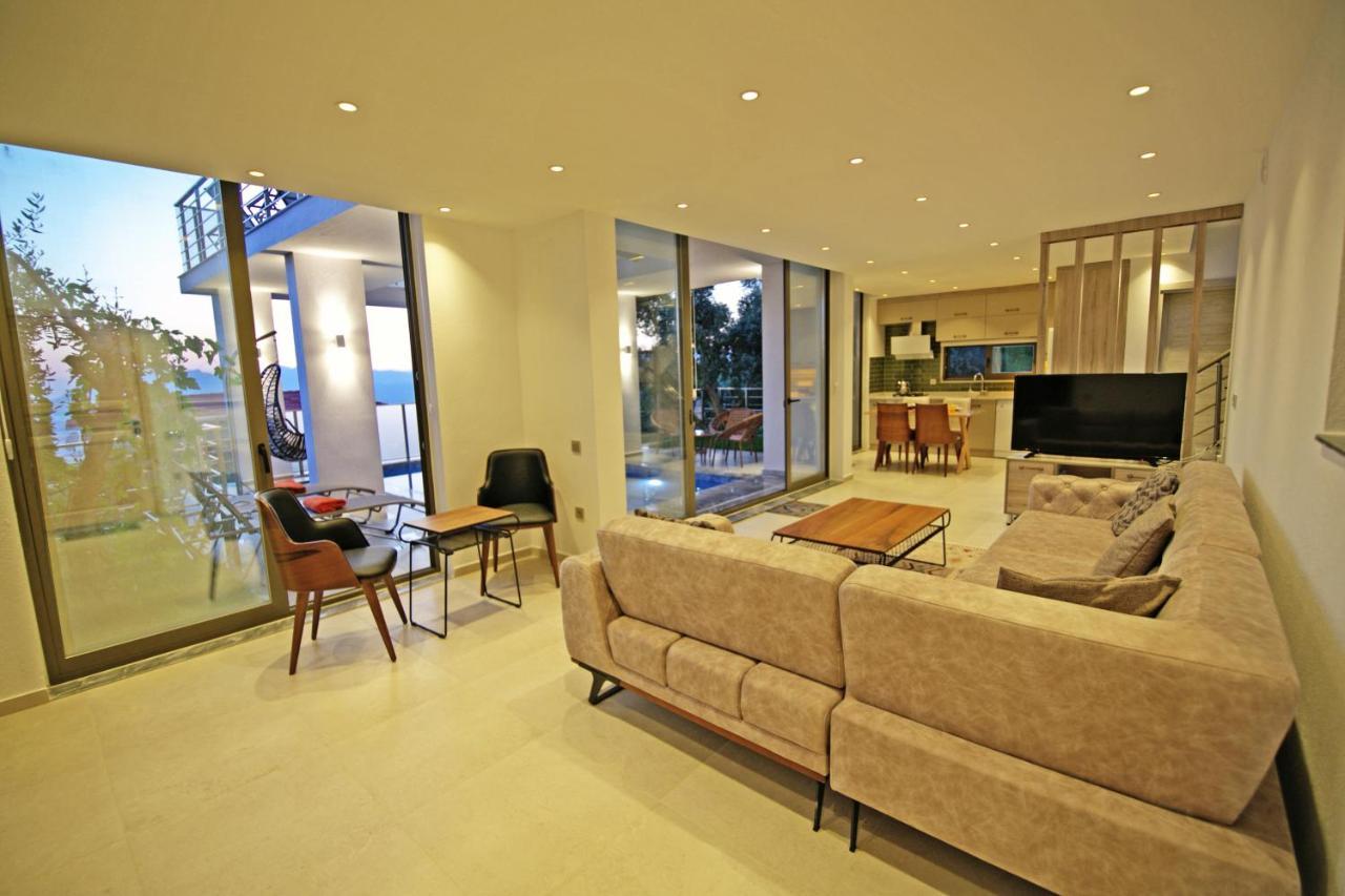 Villa With A Private Heated Pool, Jacuzzi, Overlooking Spectacular Views Of The Sea Κας Εξωτερικό φωτογραφία