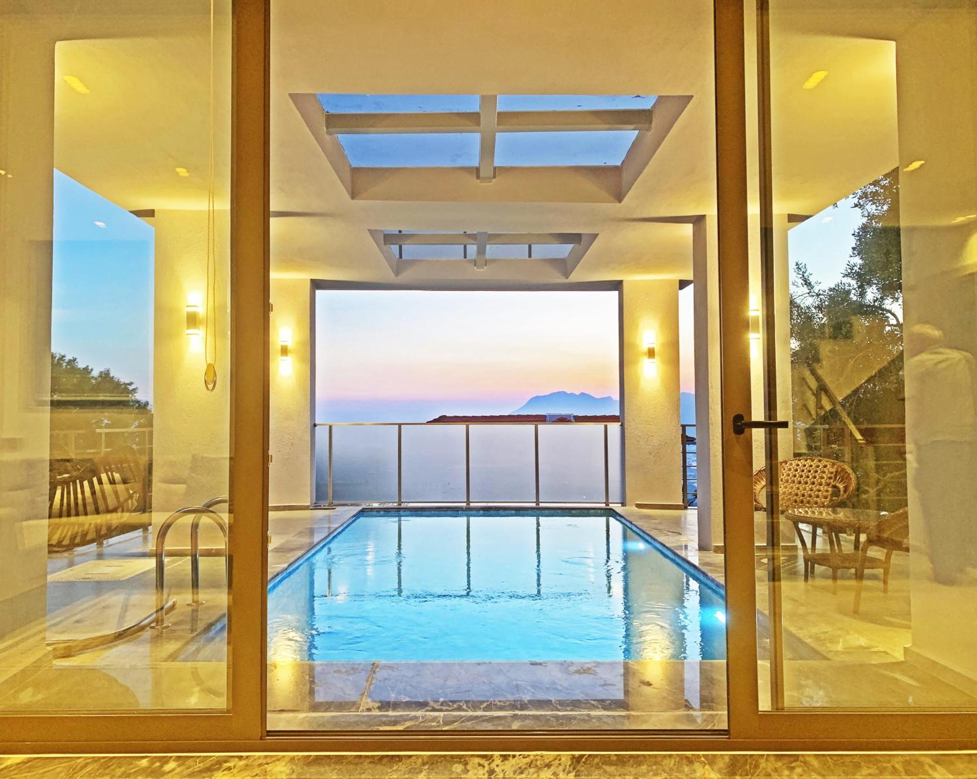Villa With A Private Heated Pool, Jacuzzi, Overlooking Spectacular Views Of The Sea Κας Εξωτερικό φωτογραφία